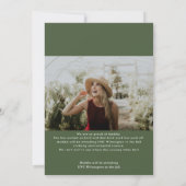 Moderne Gold Foil Afstudeerder Party 4 Fotouitnodi Kaart (Achterkant)