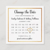 Moderne Gold Foil Agenda wijzigen Datum Informatiekaartje (Voorkant)