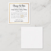 Moderne Gold Foil Agenda wijzigen Datum Informatiekaartje (Voorkant / Achterkant)