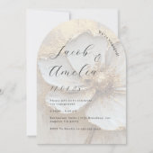 Moderne Gold Foil Arch Engagement Party Kaart (Voorkant)
