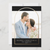 Moderne Gold Foil Arched Lijst Holiday Card Kaart (Voorkant)