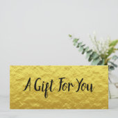 Moderne Gold Foil Business - aangepast cadeaubon (Staand voorkant)