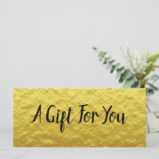 Moderne Gold Foil Business - aangepast cadeaubon (Staand voorkant)