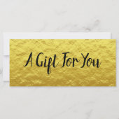 Moderne Gold Foil Business - aangepast cadeaubon (Voorkant)