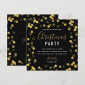 Moderne Gold Foil Corporate Holiday Party Kaart (Voorkant / Achterkant)