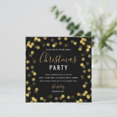 Moderne Gold Foil Corporate Holiday Party Kaart (Staand voorkant)