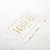 Moderne Gold Foil Engagement Party Folie Uitnodiging (Gedraaid)