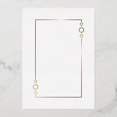 Moderne Gold Foil Engagement Party Folie Uitnodiging (Achterkant)