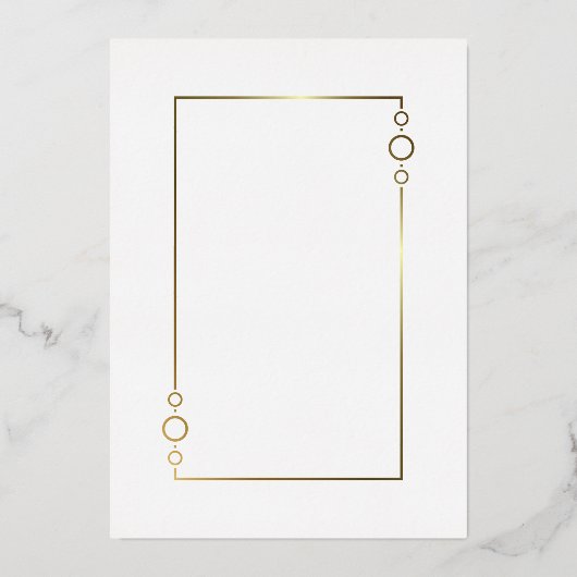 Moderne Gold Foil Engagement Party Folie Uitnodiging (Achterkant)