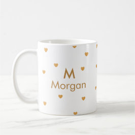Moderne Gold Foil Hearts gepersonaliseerd Koffiemok