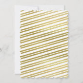 Moderne Gold Foil Nieuwjaarsfeest uitnodiging (Achterkant)