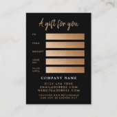 Moderne Gold Foil Script Cards voor cadeaubonnen Visitekaartje (Voorkant)