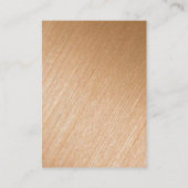 Moderne Gold Foil Script Cards voor cadeaubonnen Visitekaartje (Achterkant)