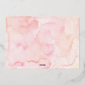 Moderne Gold Foil Script Happy Easter Foto Folie Feestdagenkaart (Achterkant)