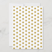 Moderne Gold Foil Snowflake 6 FotokerstKaart Kaart (Achterkant)