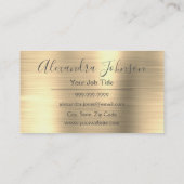 Moderne Gold Foil Virtual Assistant Visitekaartje (Achterkant)