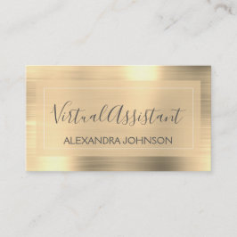 Moderne Gold Foil Virtual Assistant Visitekaartje