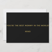 Moderne Gold Font Happy Mothers Day Fotokaart (Achterkant)