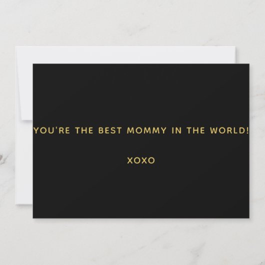 Moderne Gold Font Happy Mothers Day Fotokaart (Achterkant)