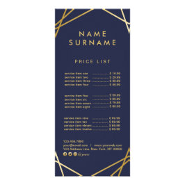 Moderne Gold Geometric Marketing RackCard Reclamekaart