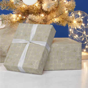 Moderne Gold Geometric Pattern Kerstmis Cadeaupapier