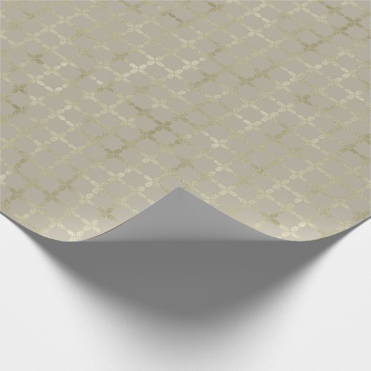 Moderne Gold Geometric Pattern Kerstmis Cadeaupapier (Hoek)