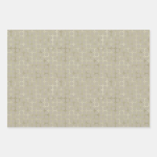Moderne Gold Geometric Pattern Kerstmis Inpakpapier Vel (Voorkant 3)