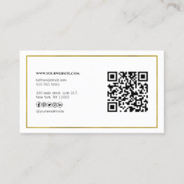 Moderne Gold Geometric QR Code Professional Visitekaartje