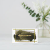 Moderne Gold Geometric QR Code Professional Visitekaartje (Staand voorkant)