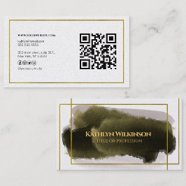 Moderne Gold Geometric QR Code Professional Visitekaartje
