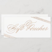 Moderne Gold Gift Voucher 50 voor fotografie (Voorkant / Achterkant)