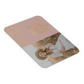 Moderne Gold Glitter Afstudeerder Party Photo Invi Magneet (Rechterzijde)