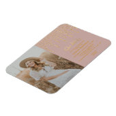 Moderne Gold Glitter Afstudeerder Party Photo Invi Magneet (Linkerzijde)