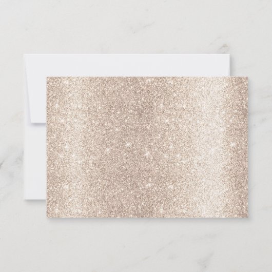 Moderne Gold Glitter Blush Pink Order Hartelijk da Bedankkaart (Achterkant)