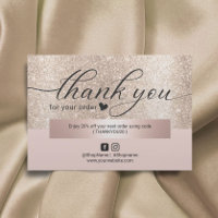 Moderne Gold Glitter Blush Pink Order Hartelijk da
