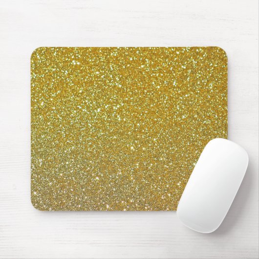 Moderne Gold Glitter Faux-Folie Muismat (Met muis)