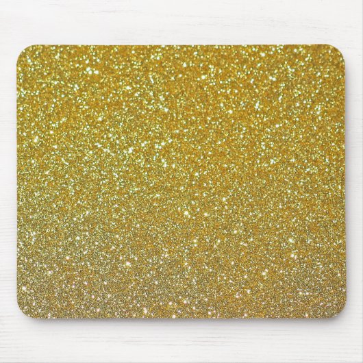 Moderne Gold Glitter Faux-Folie Muismat (Voorkant)