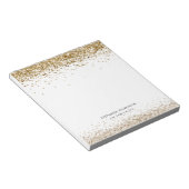 Moderne Gold Glitter-laptop Notitieblok (Schuin)