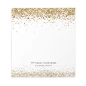 Moderne Gold Glitter-laptop Notitieblok (Voorkant)