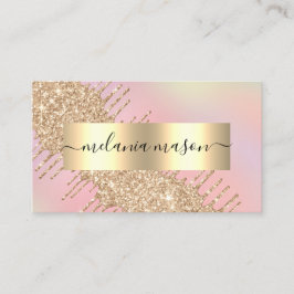 Moderne Gold Glitter-schijven maken artistieke roz Visitekaartje
