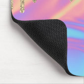 Moderne Gold Glitter-schijven Ombre Holographic Muismat (Hoek)