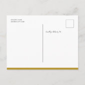 Moderne Gold Glitter Script Simple AFSTUDEERDER Pa Uitnodiging Briefkaart (Achterkant)