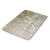 Moderne Gold Glitter Sparkles Personalized Name Badmat (Gekanteld)