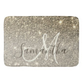 Moderne Gold Glitter Sparkles Personalized Name Badmat (Voorkant)
