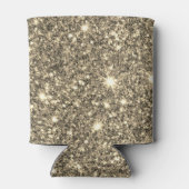 Moderne Gold Glitter Sparkles Personalized Name Blikjeskoeler (Achterkant)