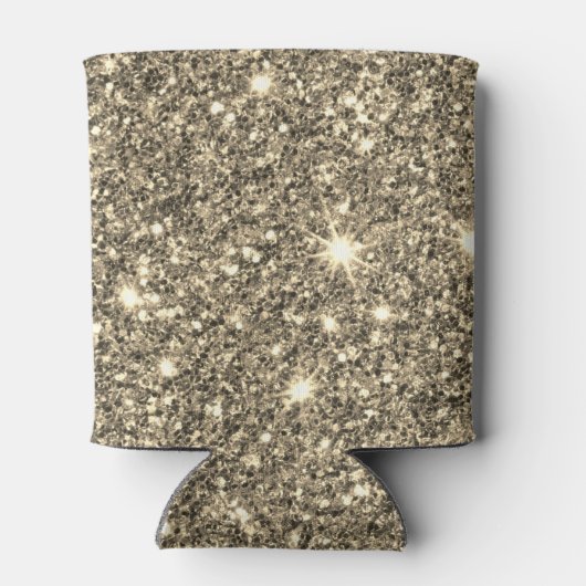 Moderne Gold Glitter Sparkles Personalized Name Blikjeskoeler (Achterkant)