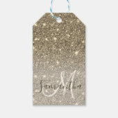 Moderne Gold Glitter Sparkles Personalized Name Cadeaulabel (Voorkant)