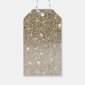 Moderne Gold Glitter Sparkles Personalized Name Cadeaulabel (Achterkant)