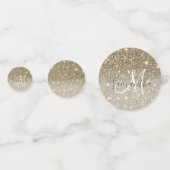Moderne Gold Glitter Sparkles Personalized Name Confetti (Achterkanten)