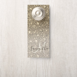 Moderne Gold Glitter Sparkles Personalized Name Deurhanger